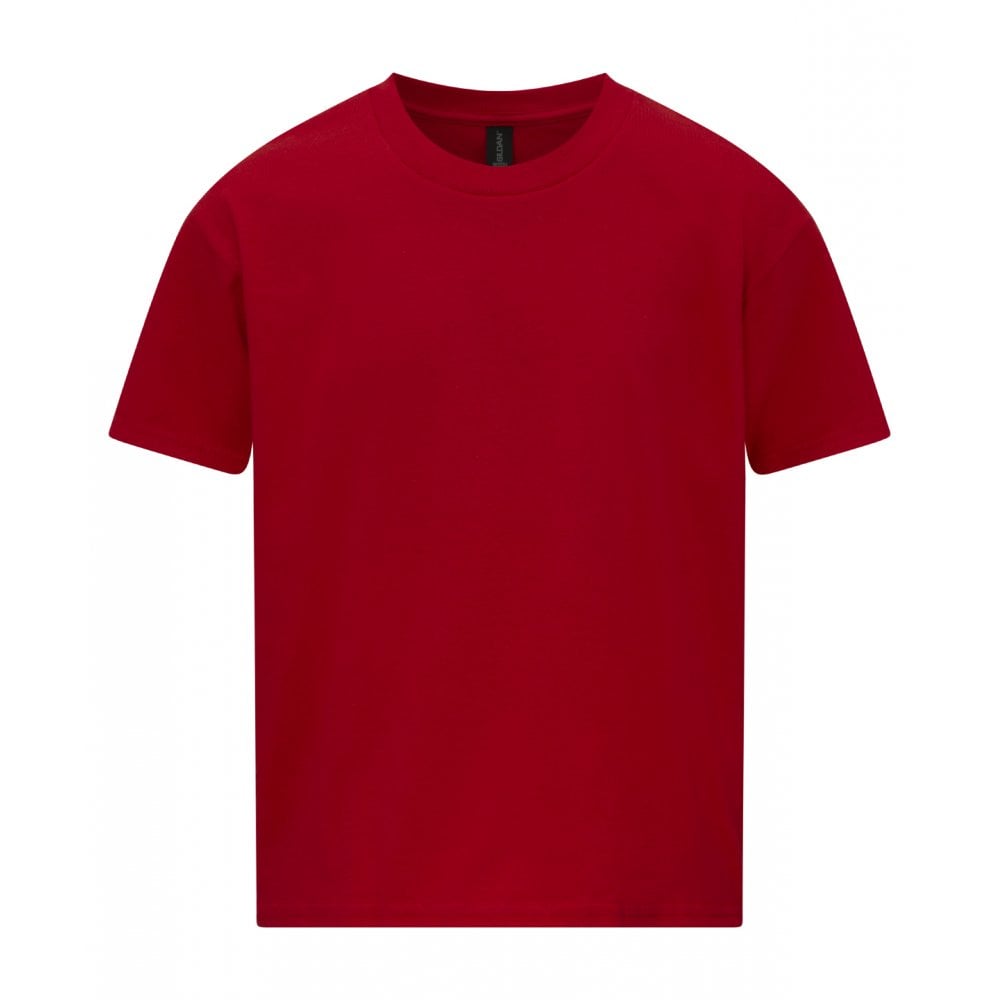 Gildan kids softstyle mideweight t-shirt, red, custom printed, personalised