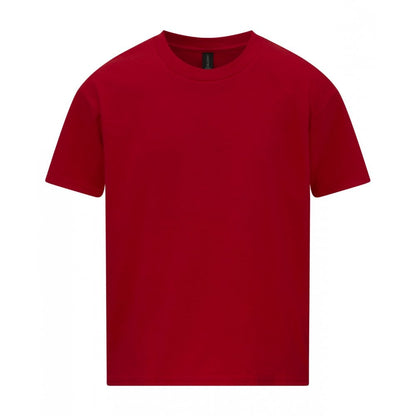 Gildan kids softstyle mideweight t-shirt, red, custom printed, personalised