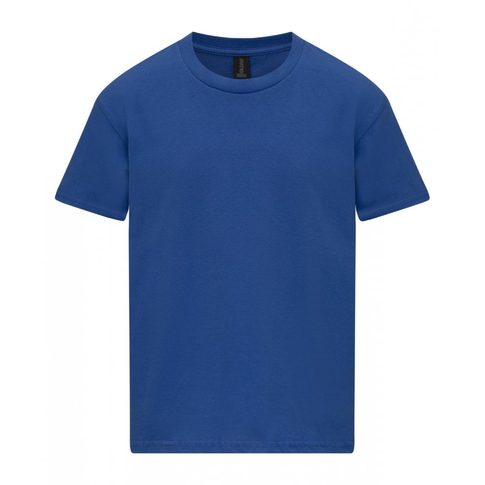 Gildan kids softstyle mideweight t-shirt, royal blue, custom printed, personalised