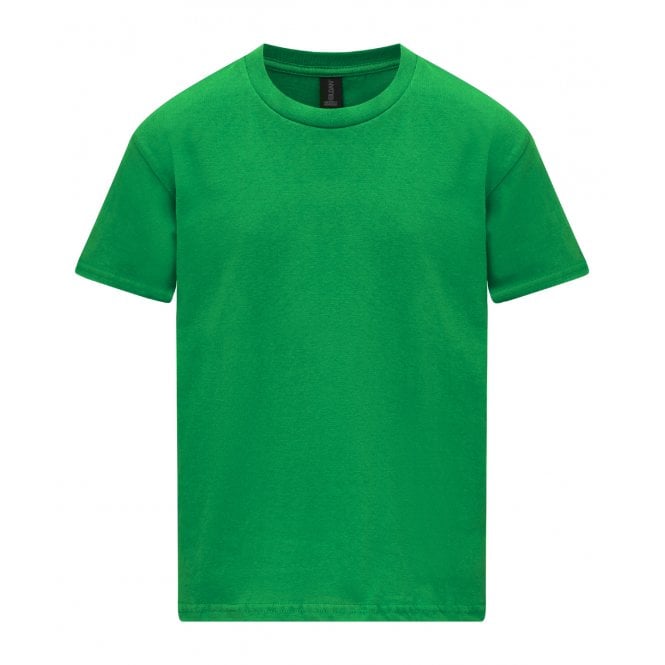 Gildan kids softstyle mideweight t-shirt, irish green, custom printed, personalised