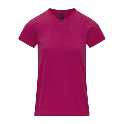 Gildan ladies softstyle midweight t-shirt, heliconia, for custom printing
