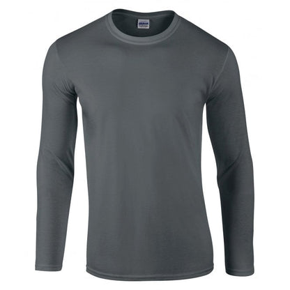 Gildan softstyle long sleeve t-shirt, grey, for custom printing