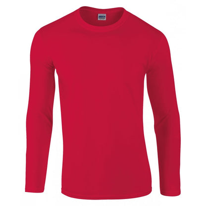 Gildan softstyle long sleeve t-shirt, red, for custom printing