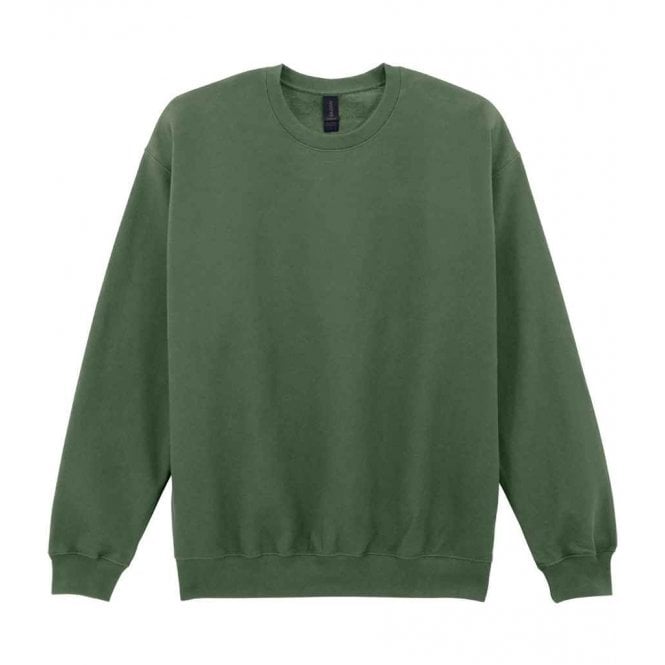 Gildan softstyle midweight sweatshirt, military green, for custom printing
