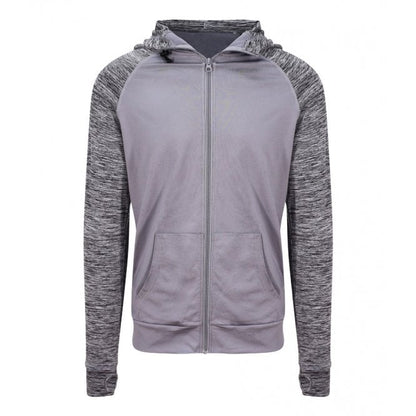 Just Cool AWDis Cool Contrast Zoodie, Grey/Grey Melange, Custom Print