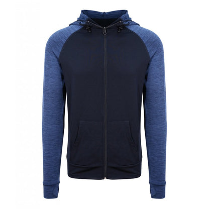 Just Cool AWDis Cool Contrast Zoodie, Navy/Navy Melange, Custom Print