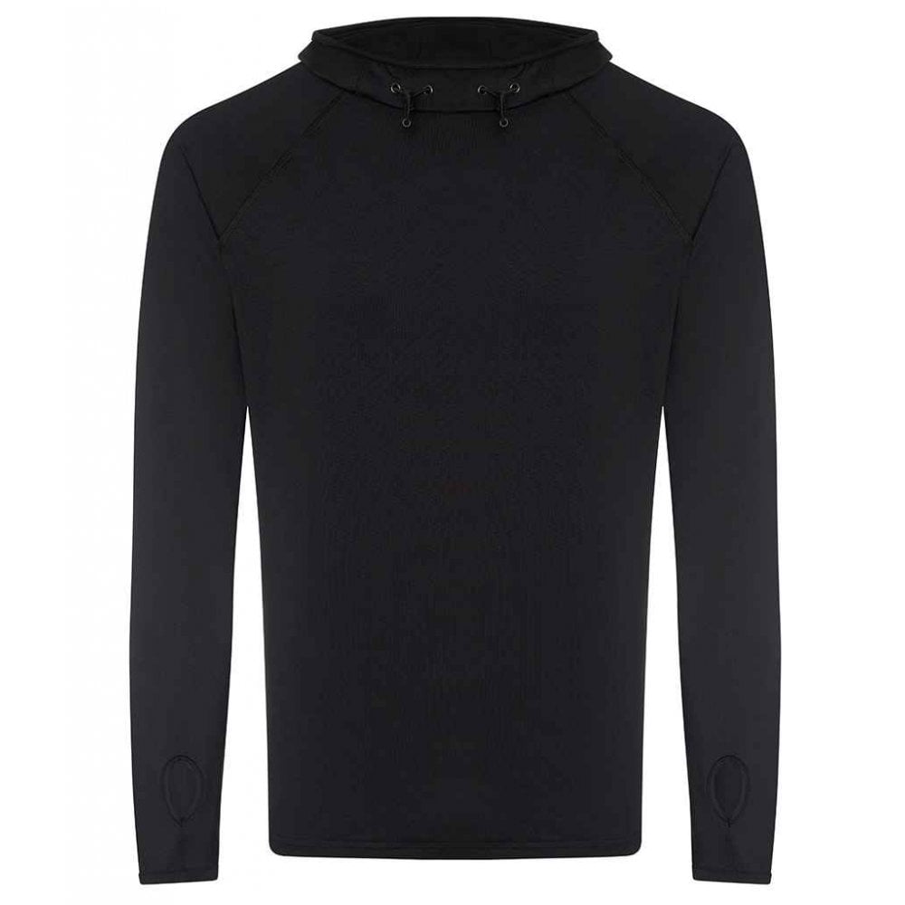 Just Cool AWDis Cool Cowl Neck Top, Jet Black, Custom Print