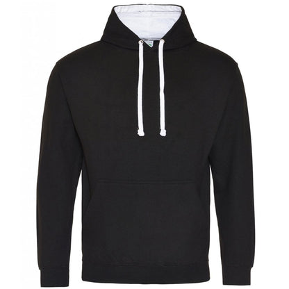Just hoods awdis varsity hoodie black/white, custom printed, personalised