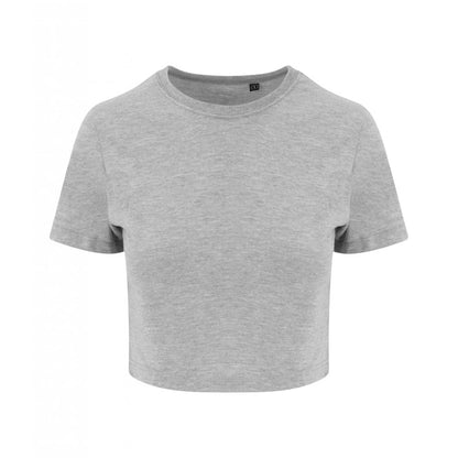 AWDis ladies tri-blend cropped t-shirt heather grey custom print 