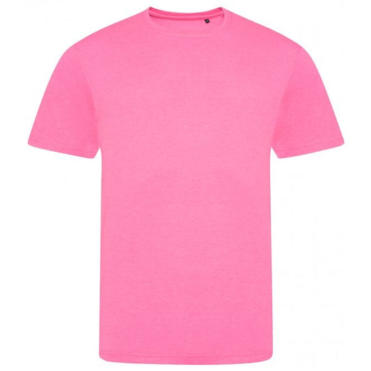 AWDis unisex electric tri-blend t-shirt electric pink custom print 