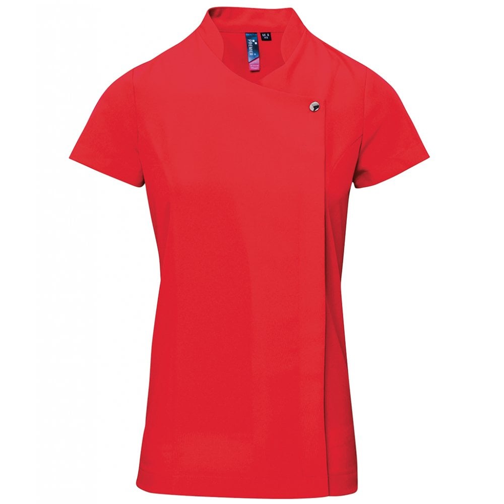 Premier ladies blossom tunic, strawberry, for custom printing, personalised workwear