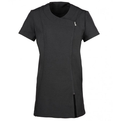 Premier ladies camellia short sleeve tunic, black, for custom printing, personalised workwear