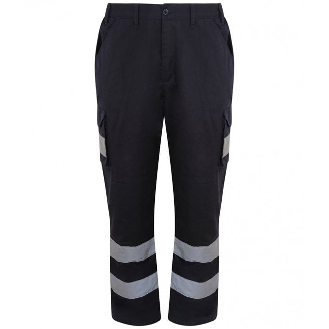 Pro RTX high visibility cargo trousers, black, can be custom printed