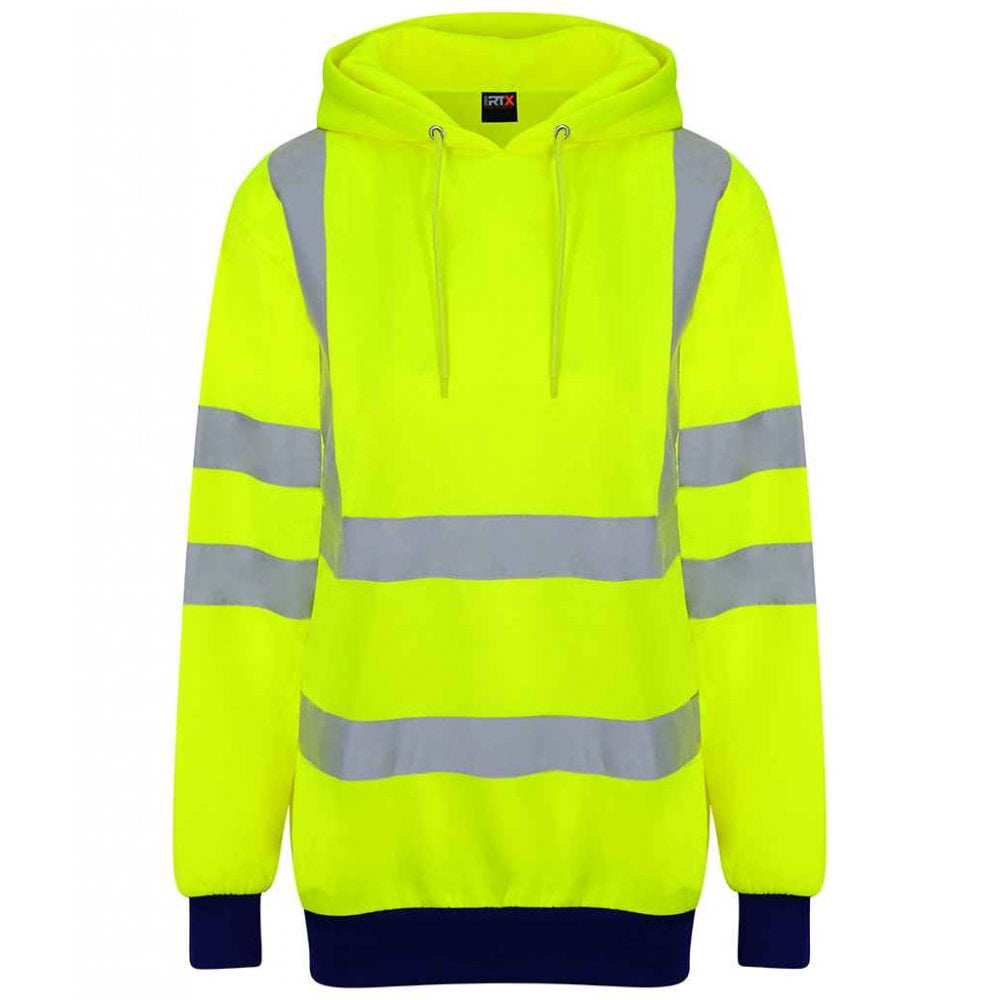 Pro RTX high visibility hoodie, yellow, custom printed workwear