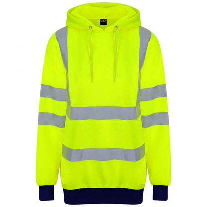 Pro RTX high visibility hoodie, yellow, custom printed workwear