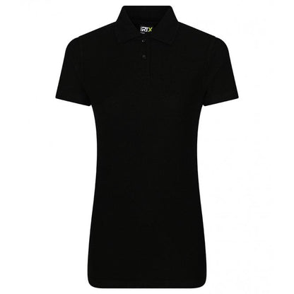 Pro RTX ladies pique polo shirt, black, custom printed workwear
