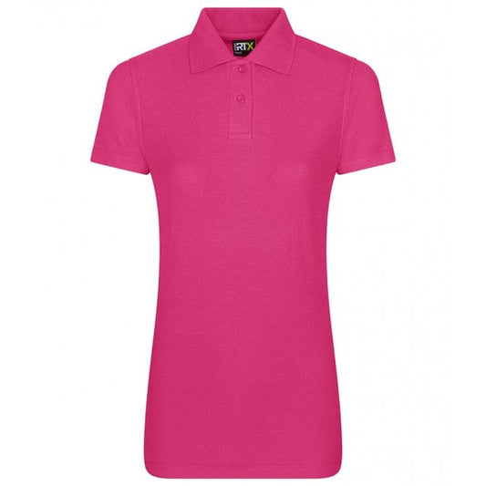 Pro RTX ladies pique polo shirt, fuschia, custom printed workwear