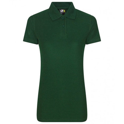 Pro RTX ladies pique polo shirt, bottle green, custom printed workwear