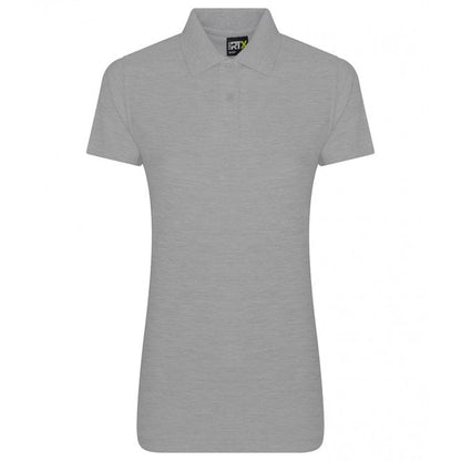 Pro RTX ladies pique polo shirt, grey, custom printed workwear