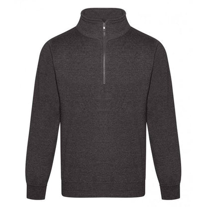 Pro RTX 1-4 neck zip sweatshirt, grey, custom printed workwear