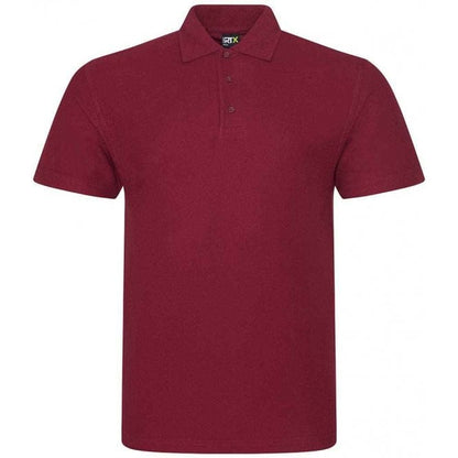 Pro RTX pique polo shirt, burgandy, custom printed workwear