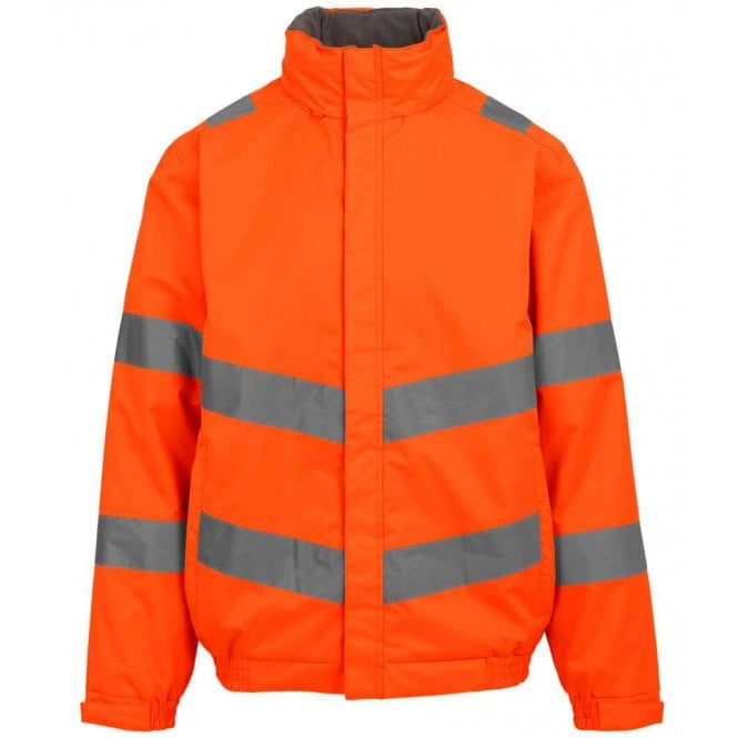 Regatta high vis pro contract dover jacket, orange, custom printed workwear