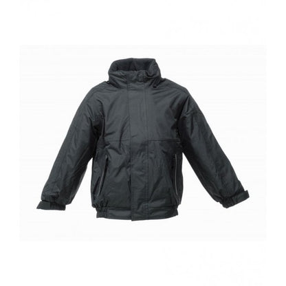 Regatta kids dover waterproof insulated jacket, black/ash, custom printed or personalised