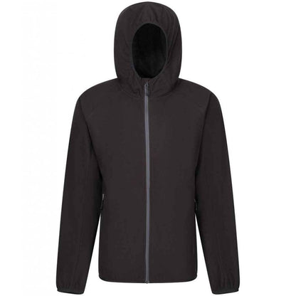 Regatta Navigate full zip hooded fleece jacket, Black/Seal Grey, custom printed workwear
