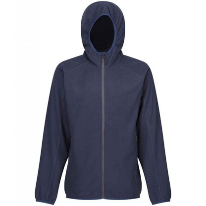 Regatta Navigate full zip hooded fleece jacket, Navy/Seal Grey, custom printed workwear