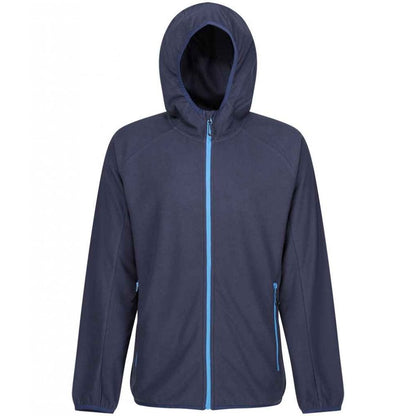 Regatta Navigate full zip hooded fleece jacket, Navy/Royal blue, custom printed workwear