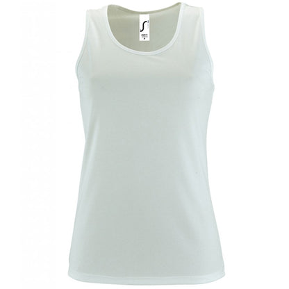 SOL'S ladies sporty performance tank top white custom print 