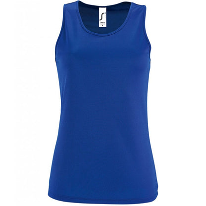 SOL'S ladies sporty performance tank top royal blue custom print 