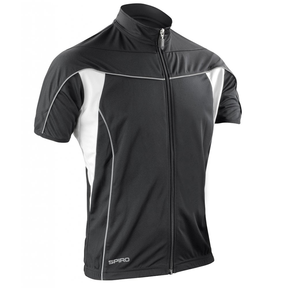 Spiro Bikewear Top, Black/White, Custom Print 