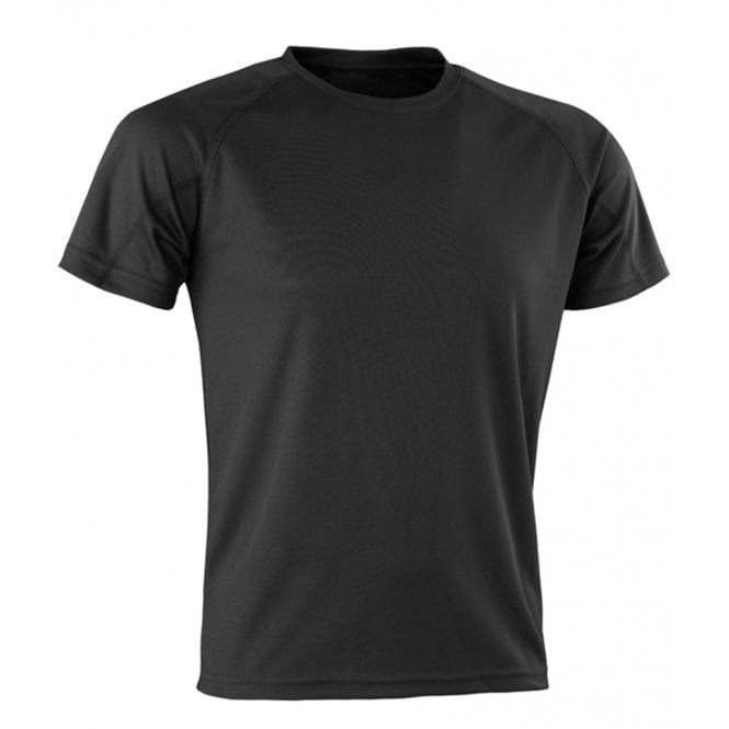 Spiro Impact Performance Aircool T-Shirt, Black, Custom Print