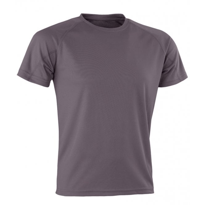 Spiro Impact Performance Aircool T-Shirt, Grey, Custom Print