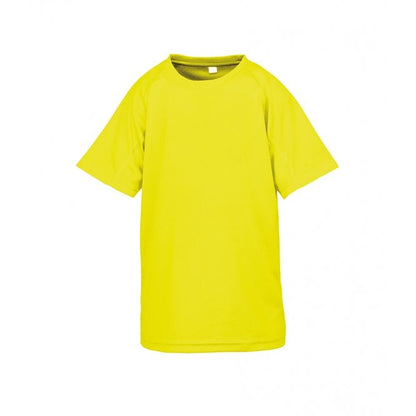 spiro kids impact performance aircool t-shirt, yellow, for custom printing