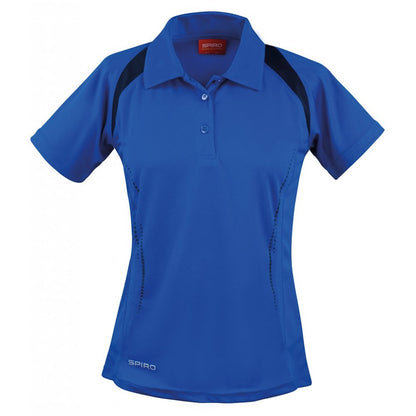Spiro Ladies Team Spirit Polo Shirt, Royal/Navy, Custom Print