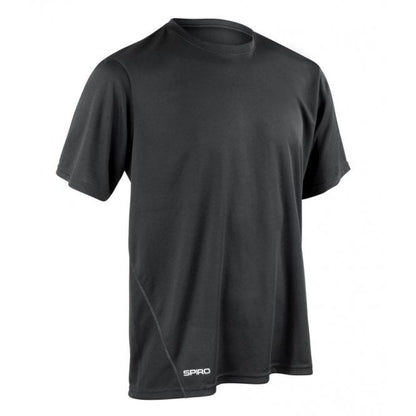 Spiro Quick Dry Performance T-Shirt, Black, Custom Print 