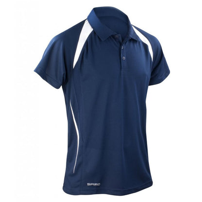 Spiro Team Spirit Polo Shirt, Navy/White, Custom Print